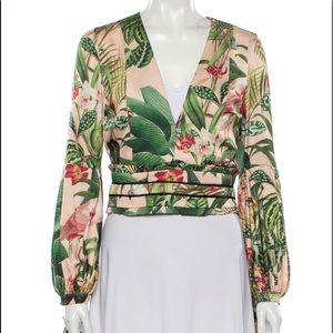 PatBO Tropical Floral Blouse